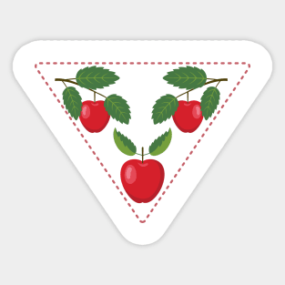 Cut-Out Apple Stamp Sticker